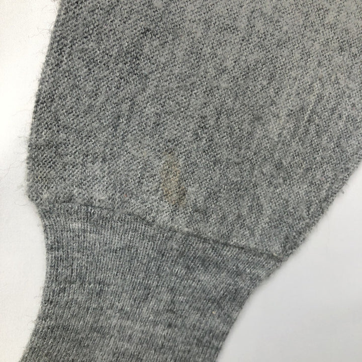 Lacoste IZOD V-neck acrylic knit sweater, men's size M (approx.) Oron Acrylic gray type Vintage Second Hand