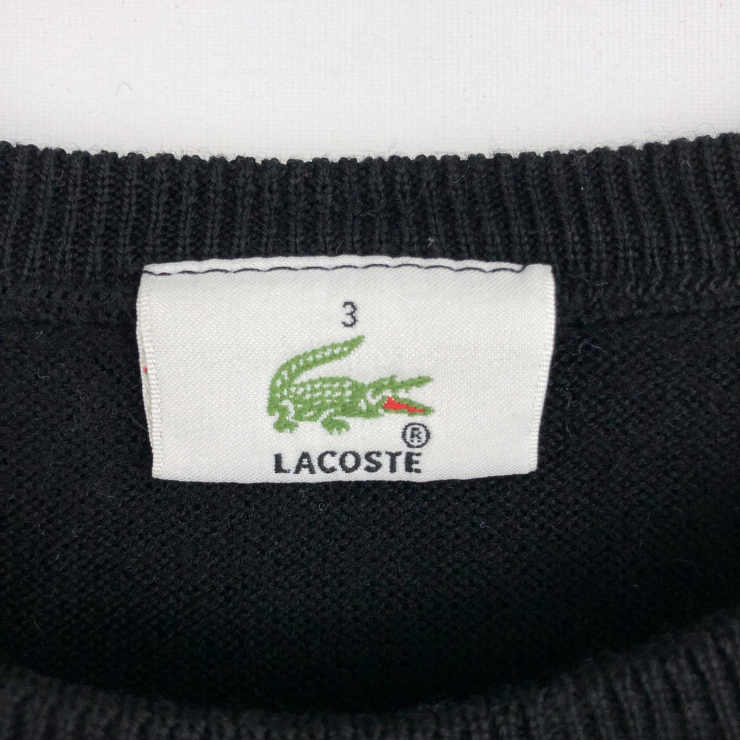 Lacoste knit sweater, size 3 (equivalent to men's S). unclear black type Vintage Second Hand