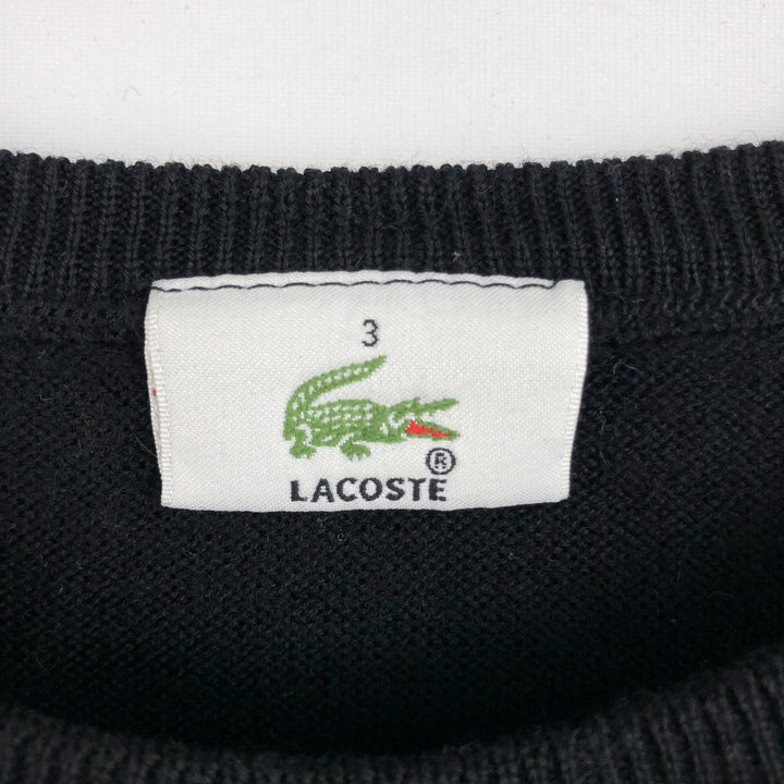 Lacoste knit sweater, size 3 (equivalent to men's S). unclear black type Vintage Second Hand