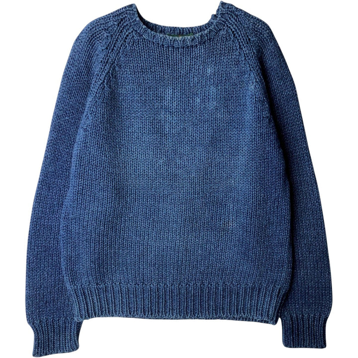90'S J.Crew Cotton Knit Sweater, Men's Size L (approx.), Vintage cotton blue type Vintage Second Hand
