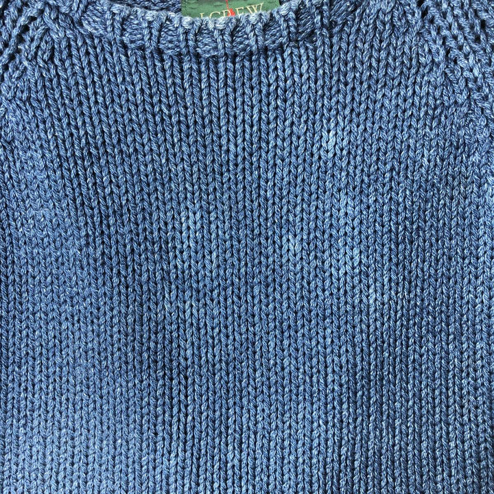 90'S J.Crew Cotton Knit Sweater, Men's Size L (approx.), Vintage cotton blue type Vintage Second Hand