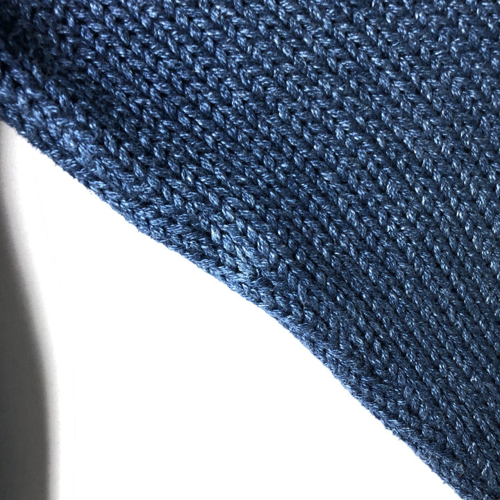 90'S J.Crew Cotton Knit Sweater, Men's Size L (approx.), Vintage cotton blue type Vintage Second Hand