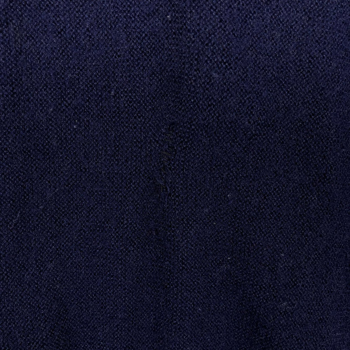 Vintage 70s-80'S Lacoste IZOD V-neck acrylic knit sweater, made in USA, men's size M equivalent. Oron Acrylic navy blue type Vintage Second Hand