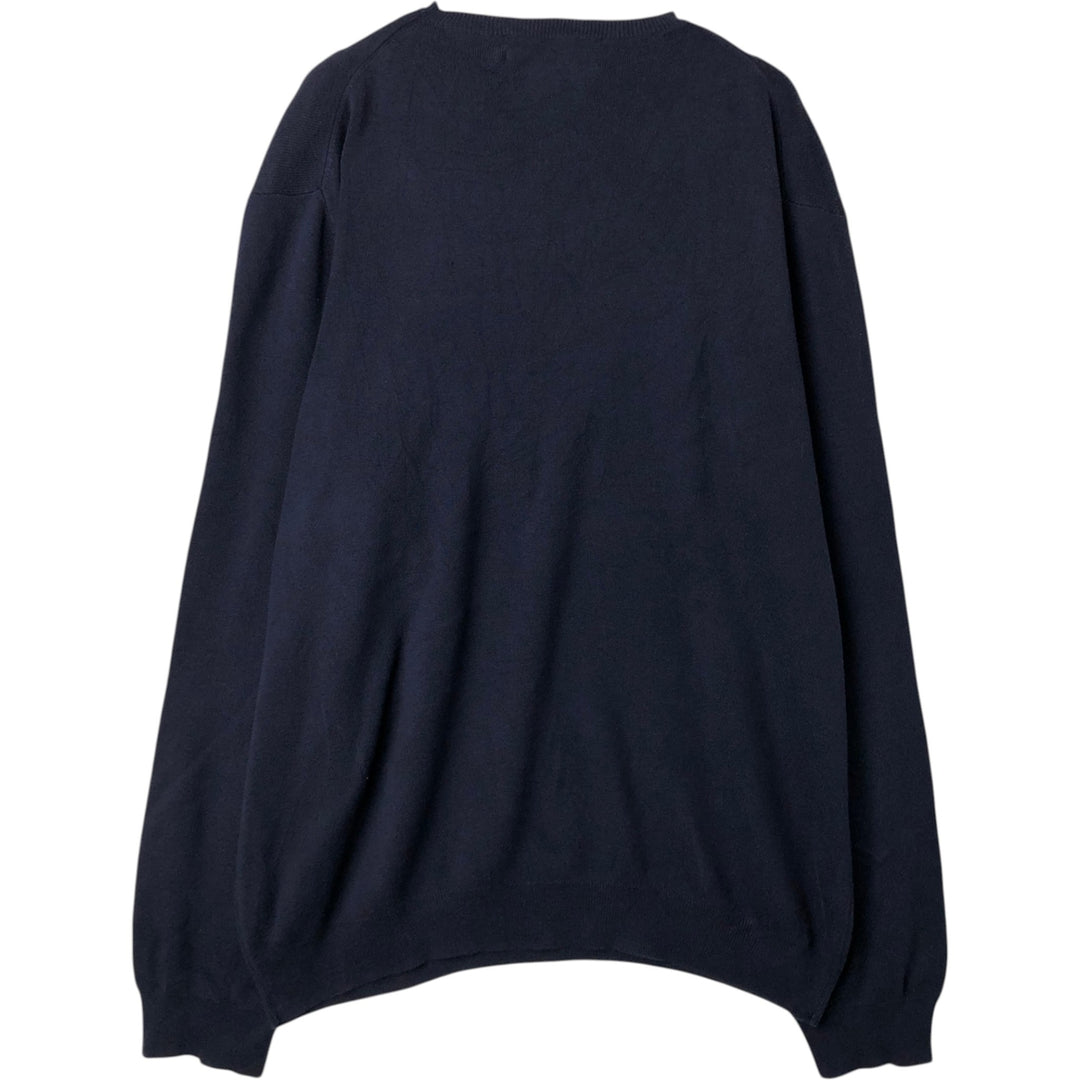 Ralph Lauren POLO by Ralph Lauren Pima Cotton Knit Sweater, Men's Size L Pima Cotton navy blue type Vintage Second Hand