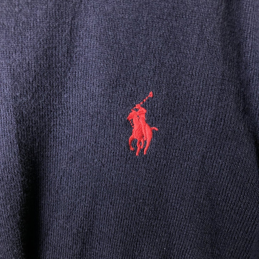 Ralph Lauren POLO by Ralph Lauren Pima Cotton Knit Sweater, Men's Size L Pima Cotton navy blue type Vintage Second Hand