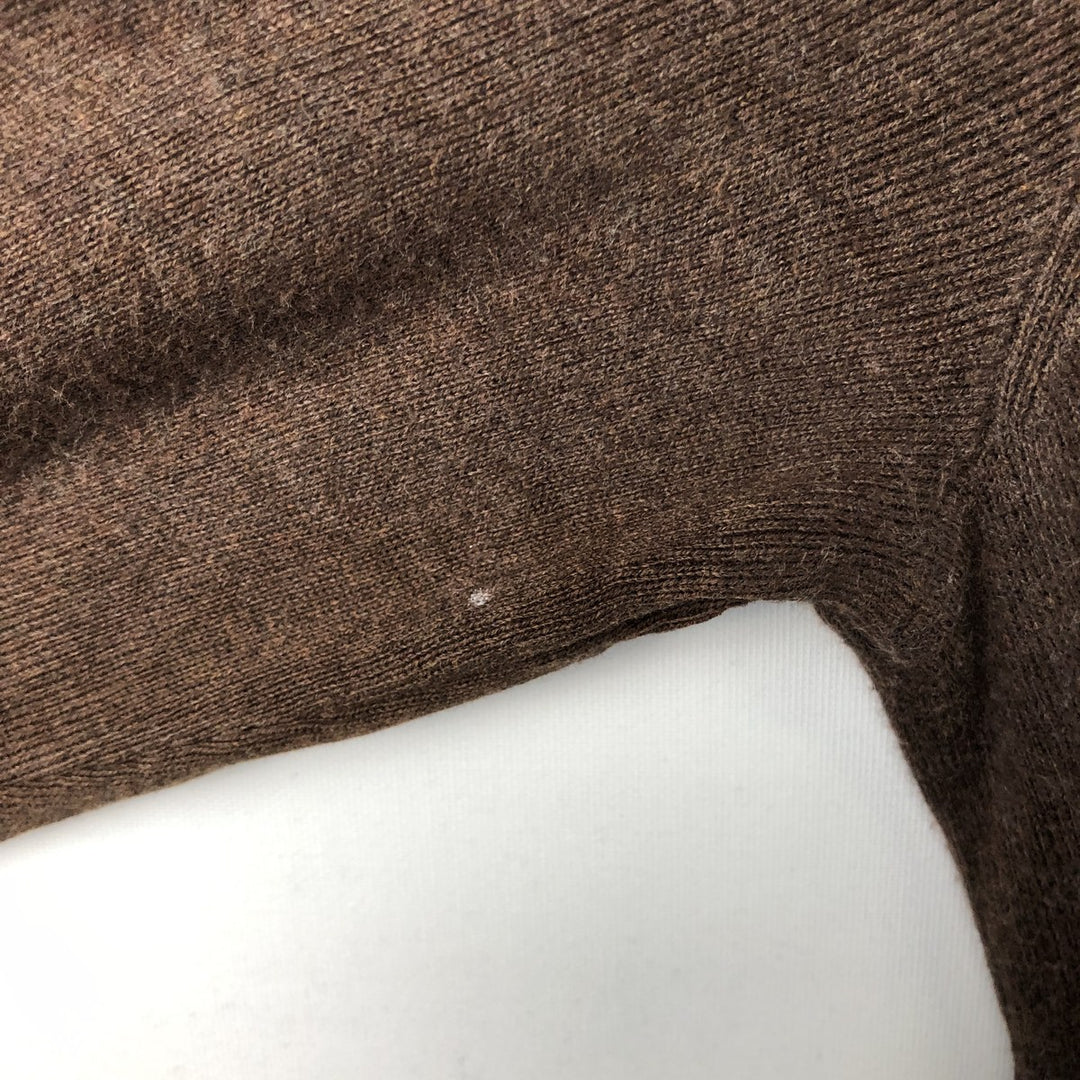 Ralph Lauren POLO by Ralph Lauren V-neck Pima cotton knit sweater, men's size L Pima Cotton brown type Vintage Second Hand