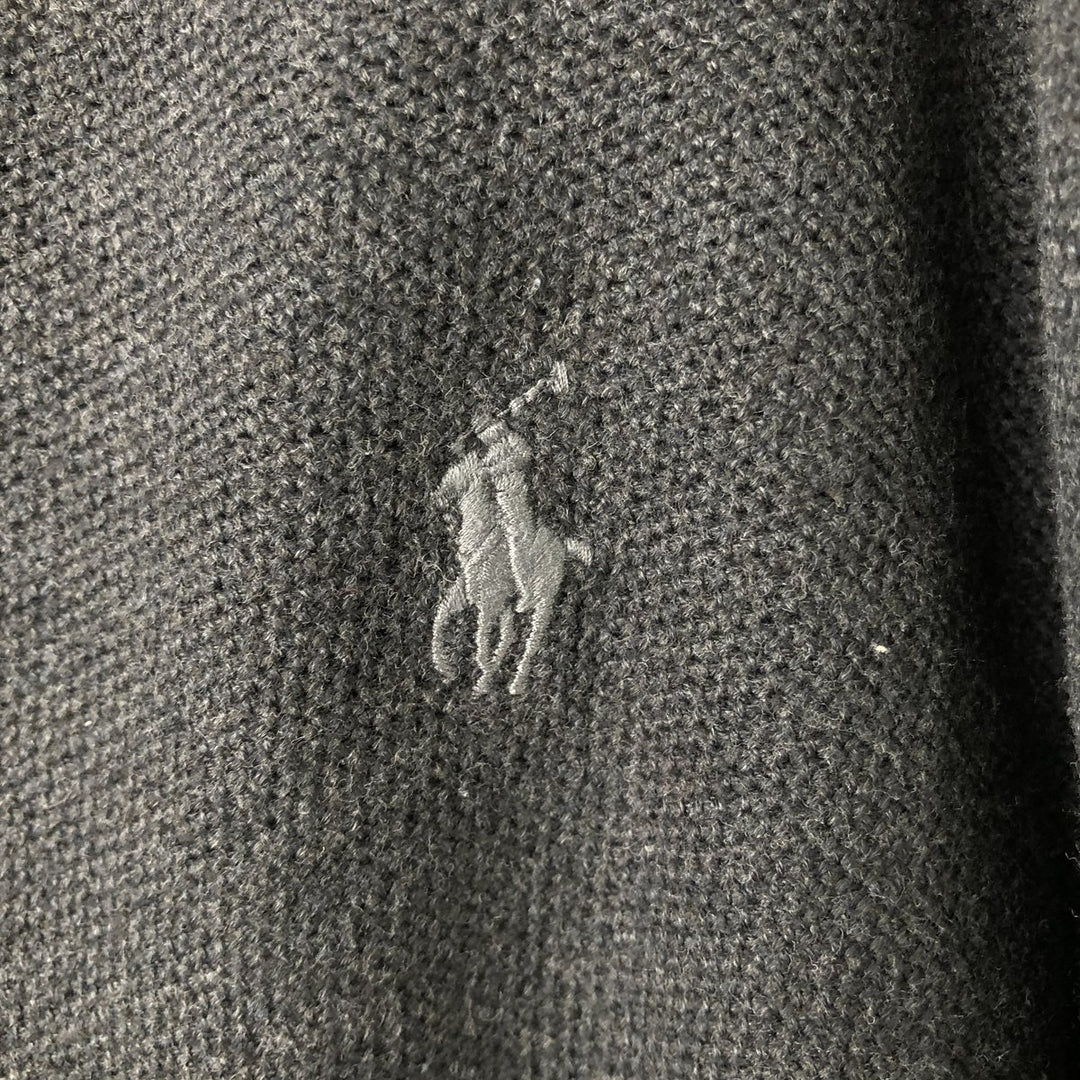 Ralph Lauren POLO by Ralph Lauren V-neck Pima cotton knit sweater, men's size XXL Pima Cotton gray type Vintage Second Hand