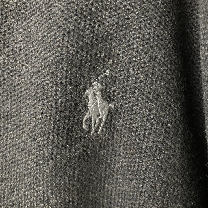 Ralph Lauren POLO by Ralph Lauren V-neck Pima cotton knit sweater, men's size XXL Pima Cotton gray type Vintage Second Hand