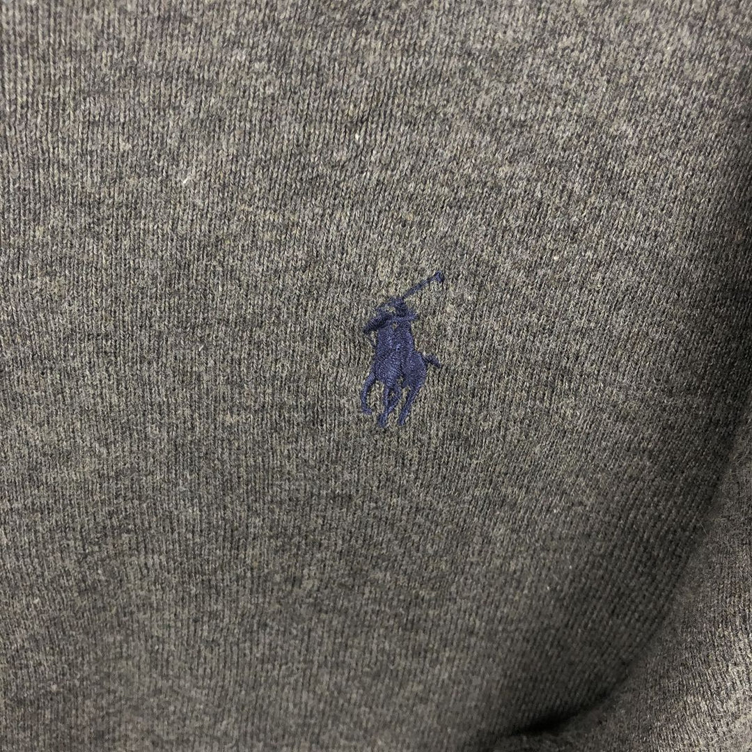 Ralph Lauren POLO by Ralph Lauren V-neck Pima cotton knit sweater, men's size L Pima Cotton gray type Vintage Second Hand