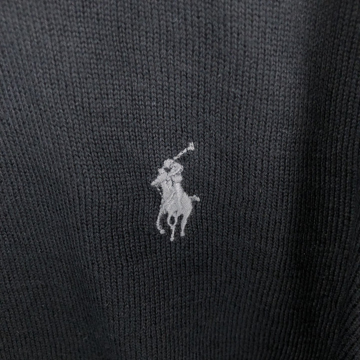 Ralph Lauren POLO RALPH LAUREN Pima Cotton Knit Sweater, Men's Size XL Pima Cotton black type Vintage Second Hand