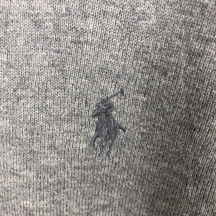 Ralph Lauren POLO RALPH LAUREN V-neck Pima cotton knit sweater, men's size L Pima Cotton gray type Vintage Second Hand