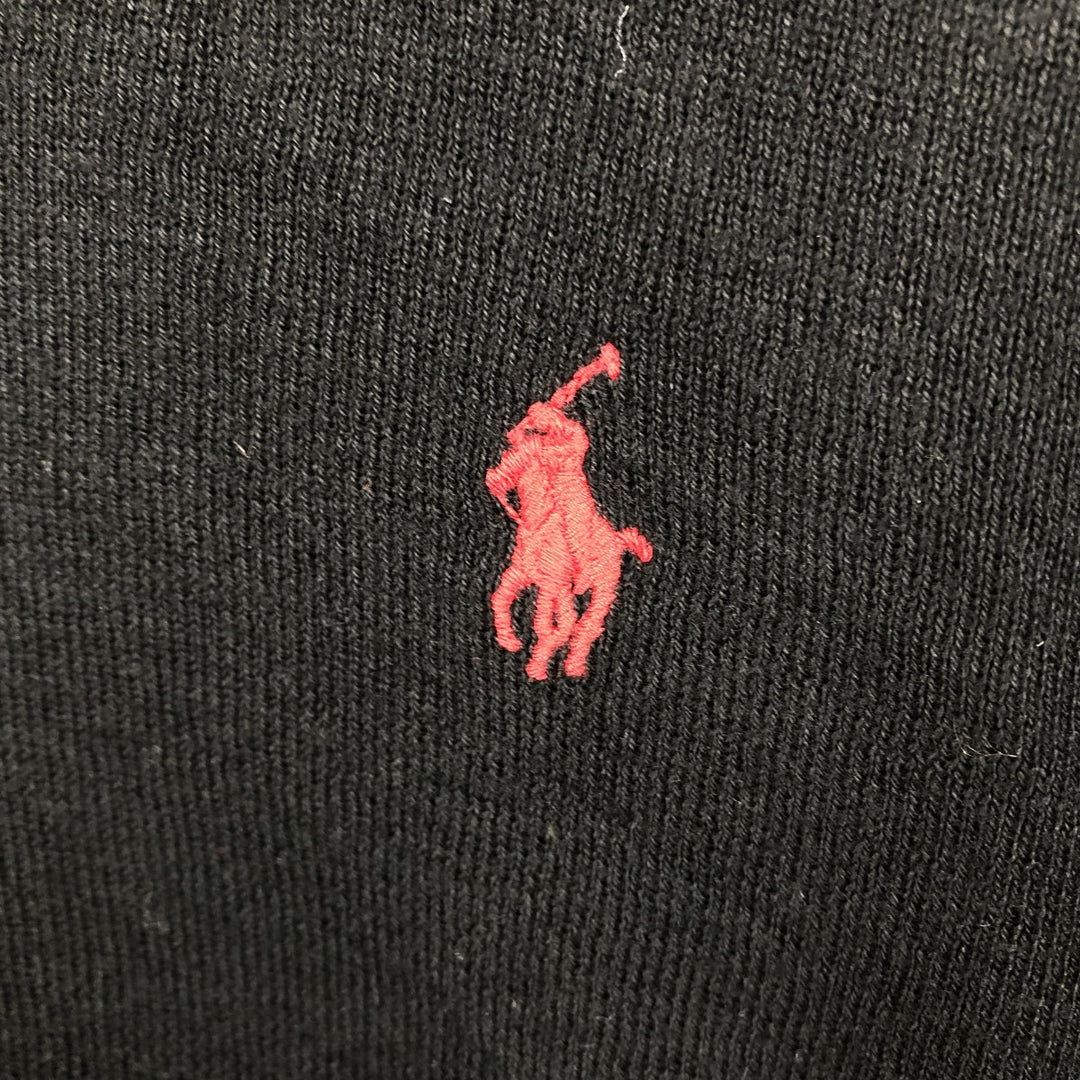Ralph Lauren POLO by Ralph Lauren V-neck Pima cotton knit sweater, men's size XL Pima Cotton black type Vintage Second Hand