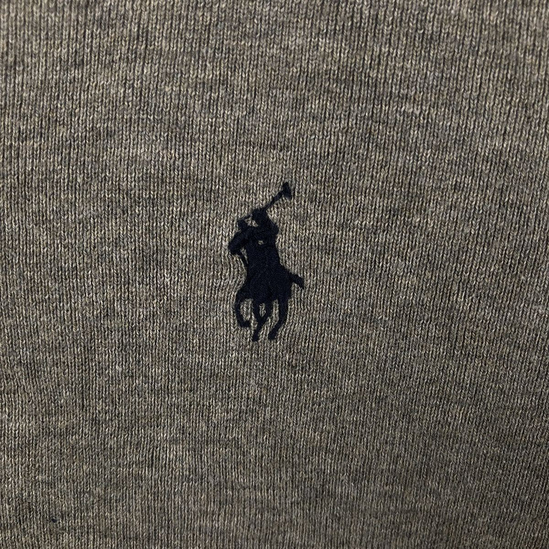 Ralph Lauren POLO by Ralph Lauren V-neck Pima cotton knit sweater, men's size M Pima Cotton gray type Vintage Second Hand