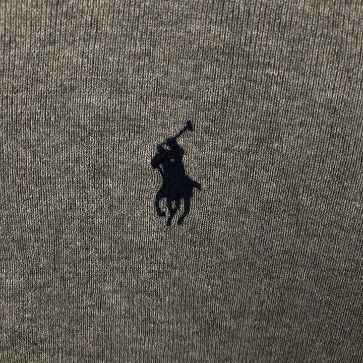 Ralph Lauren POLO by Ralph Lauren V-neck Pima cotton knit sweater, men's size M Pima Cotton gray type Vintage Second Hand