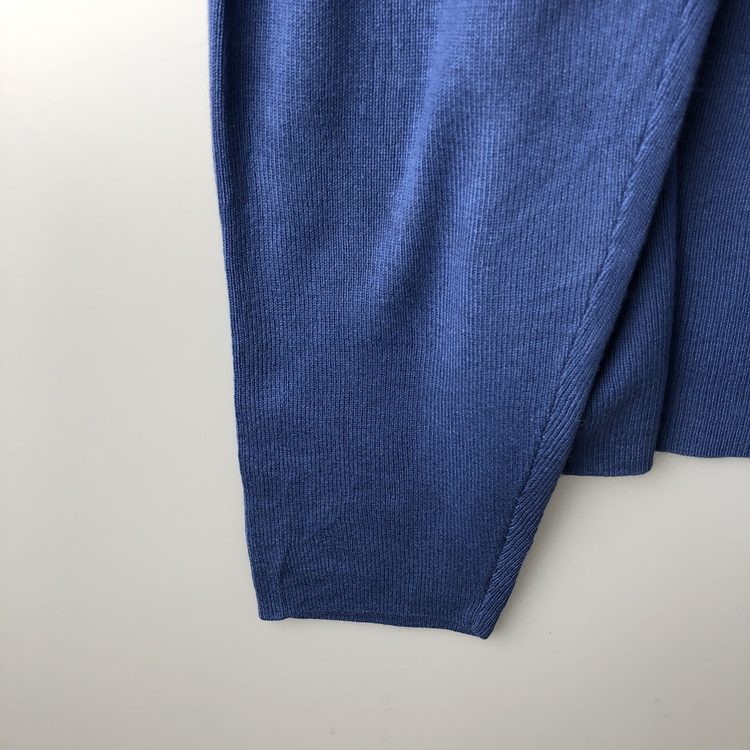 Banana Republic Rib-Knit Cashmere Blend V-Neck Silk Knit Sweater, Men's Size XL (approx.) silk blue type Vintage Second Hand