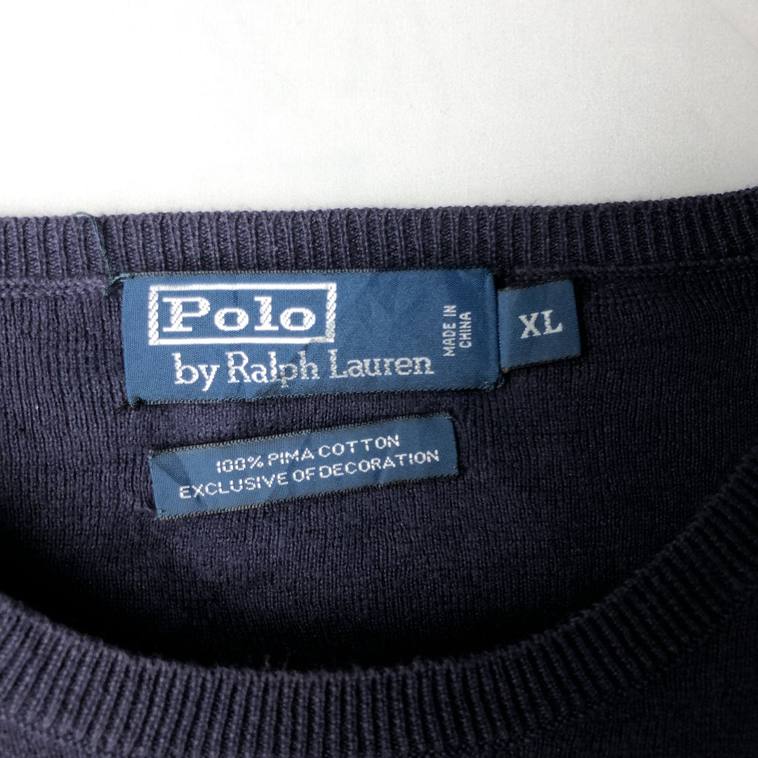 Ralph Lauren POLO by Ralph Lauren Men's Size XL (equivalent) Pima Cotton navy blue type Vintage Second Hand