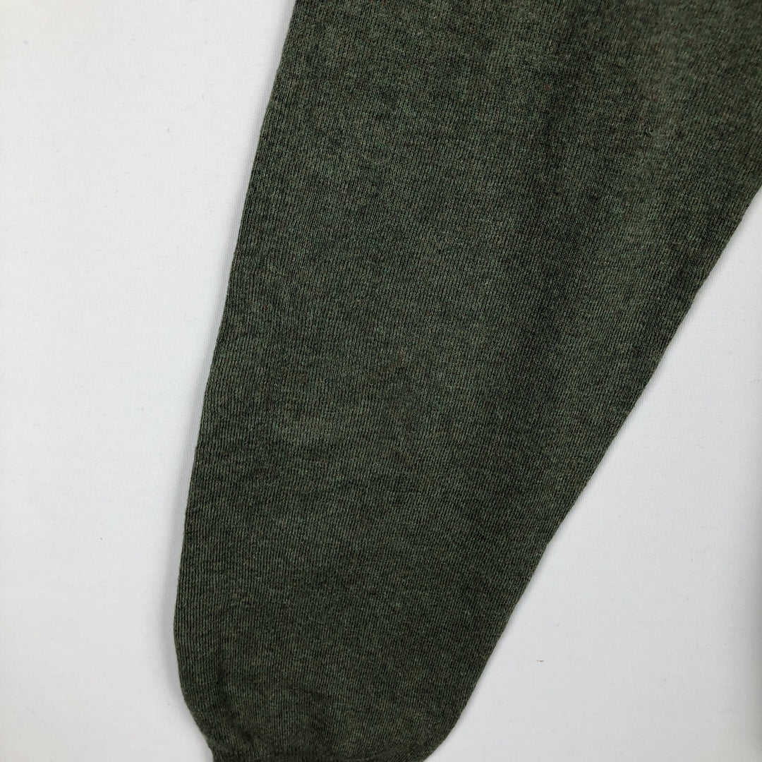 Ralph Lauren POLO RALPH LAUREN V-neck Pima cotton knit sweater, men's size L Pima Cotton Khaki type sage green Vintage Second Hand