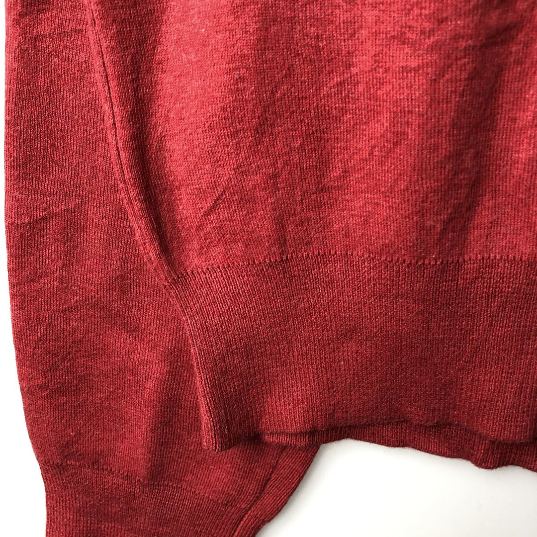 Ralph Lauren POLO by Ralph Lauren V-neck Pima cotton knit sweater, men's size L Pima Cotton red type Vintage Second Hand
