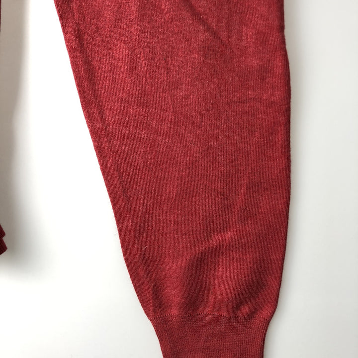 Ralph Lauren POLO by Ralph Lauren V-neck Pima cotton knit sweater, men's size L Pima Cotton red type Vintage Second Hand