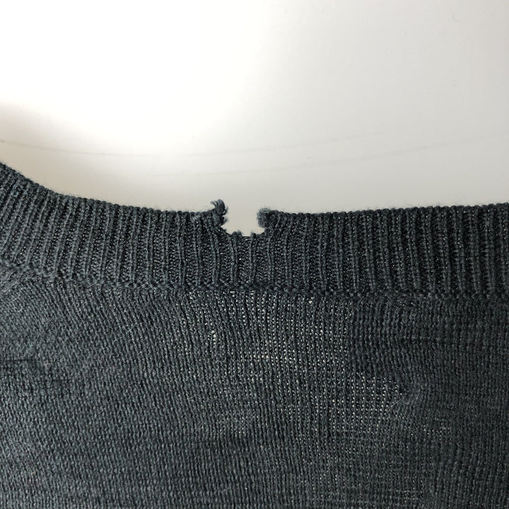 Ralph Lauren POLO by Ralph Lauren V-neck Pima cotton knit sweater, men's size XL Pima Cotton Charcoal Vintage Second Hand