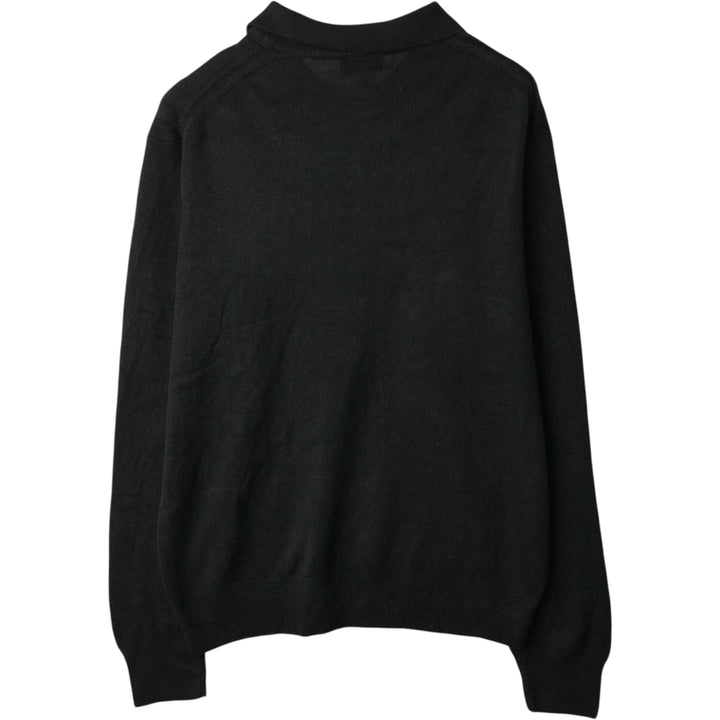 Dockers Check Pattern Acrylic Polo Knit Sweater, Men's Size XL (approx.) acrylic black type Vintage Second Hand