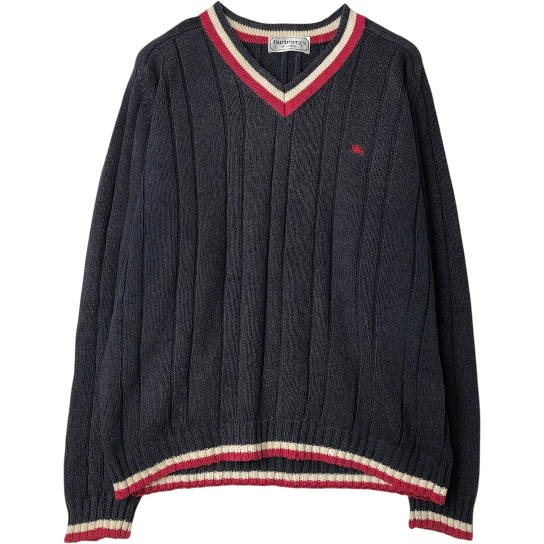 Burberry's BURBERRY LONDON Tilden knit sweater, size 6 (equivalent to men's L). unclear navy blue type Vintage Second Hand