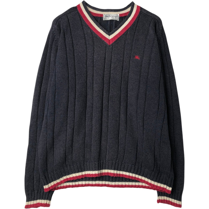 Burberry's BURBERRY LONDON Tilden knit sweater, size 6 (equivalent to men's L). unclear navy blue type Vintage Second Hand