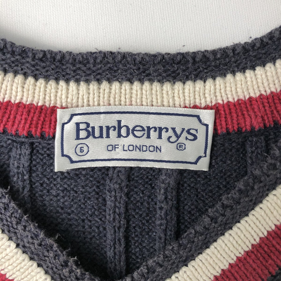 Burberry's BURBERRY LONDON Tilden knit sweater, size 6 (equivalent to men's L). unclear navy blue type Vintage Second Hand