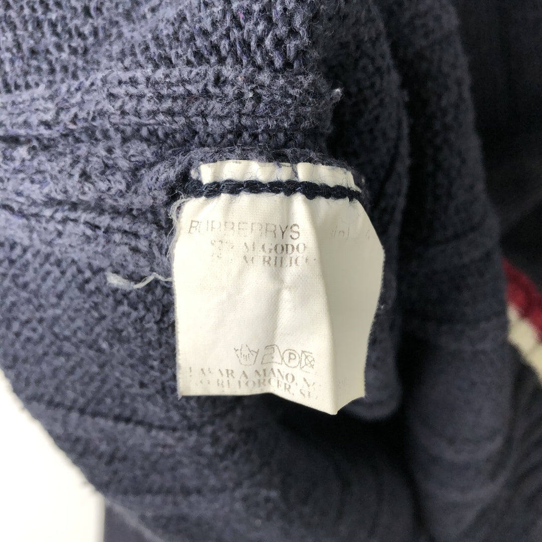 Burberry's BURBERRY LONDON Tilden knit sweater, size 6 (equivalent to men's L). unclear navy blue type Vintage Second Hand
