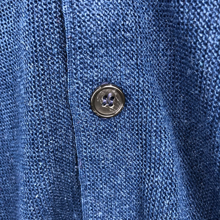 Vintage 1980'S Jantzen acrylic knit cardigan, made in the USA, men's size XL acrylic Navy blue Vintage Second Hand
