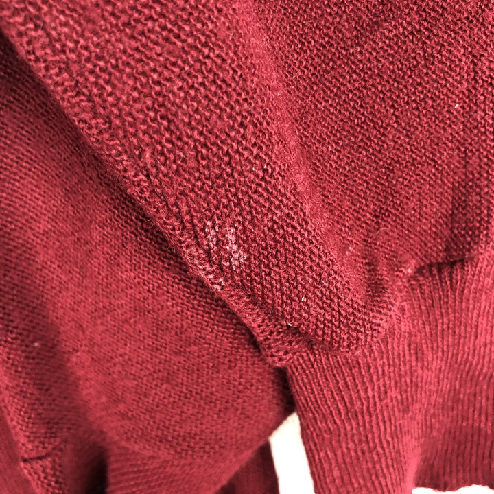 Vintage 1980'S Jantzen knit cardigan, made in the USA, size L, men's unclear Red type red-purple Vintage Second Hand