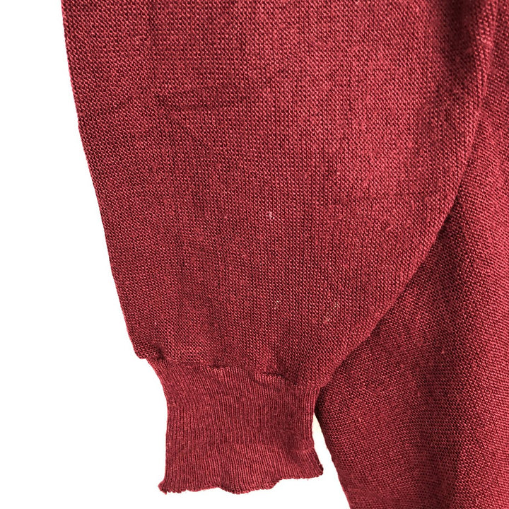 Vintage 1980'S Jantzen knit cardigan, made in the USA, size L, men's unclear Red type red-purple Vintage Second Hand