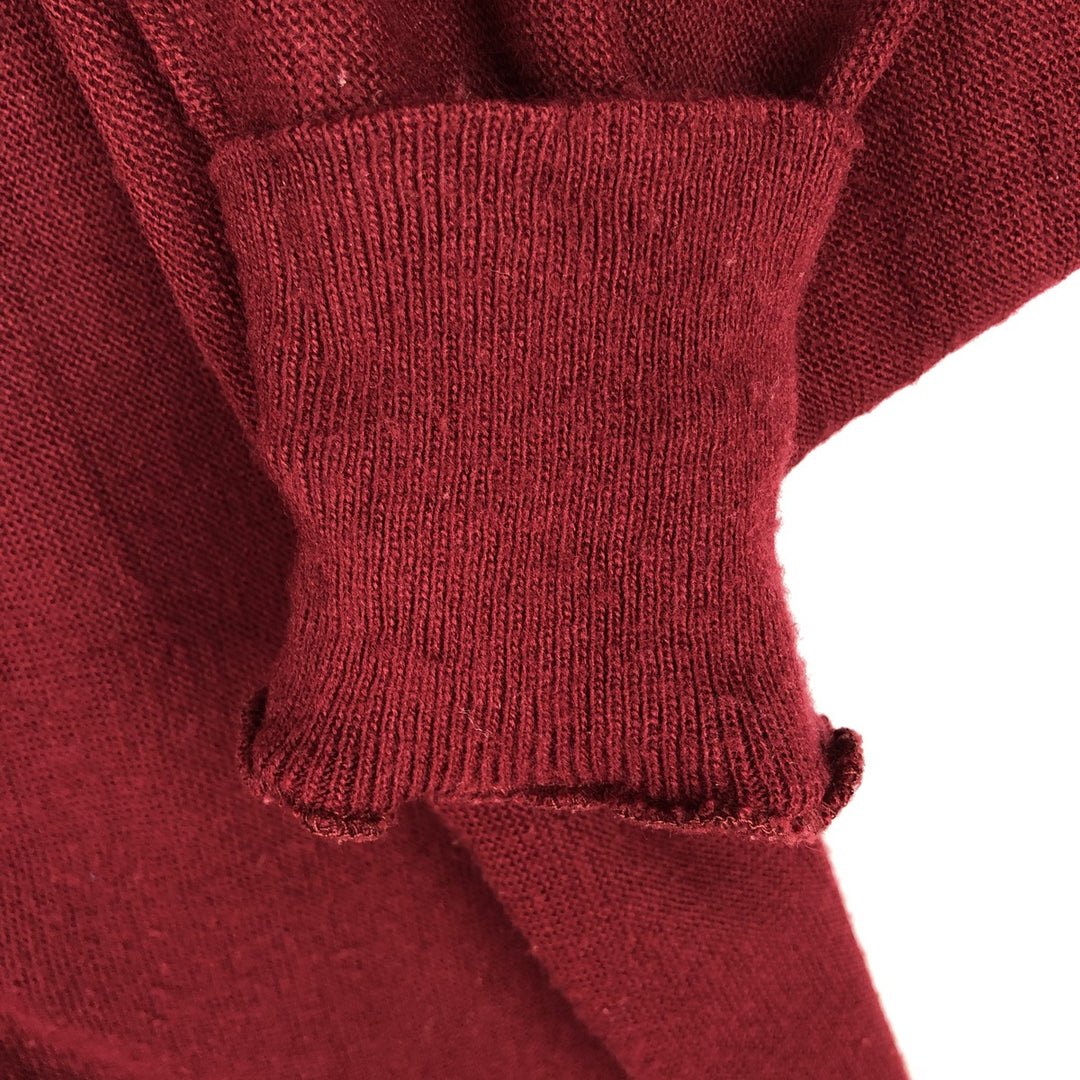 Vintage 1980'S Jantzen knit cardigan, made in the USA, size L, men's unclear Red type red-purple Vintage Second Hand