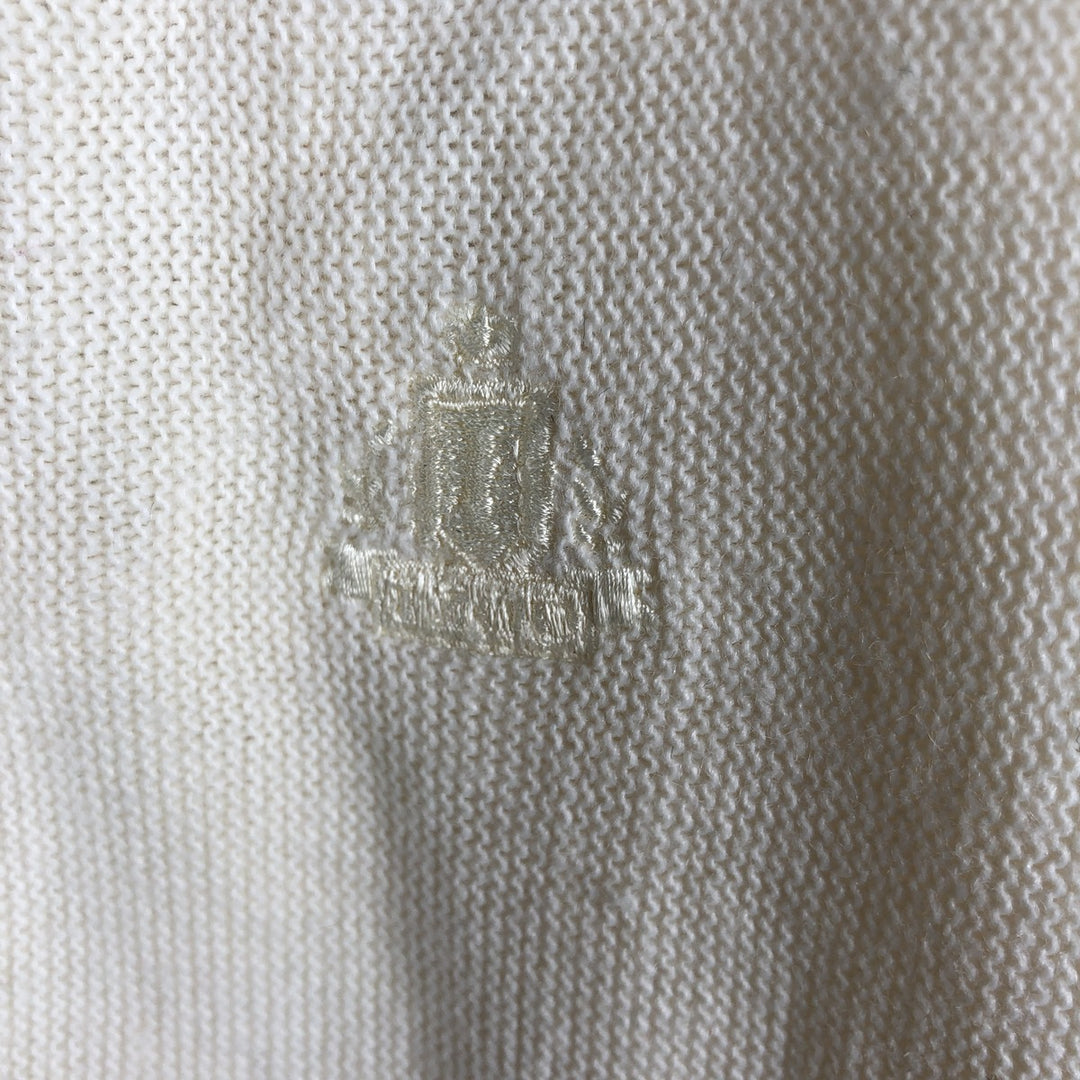 90'S IZOD acrylic knit cardigan, made in the USA, men's size XL, vintage acrylic ivory Vintage Second Hand