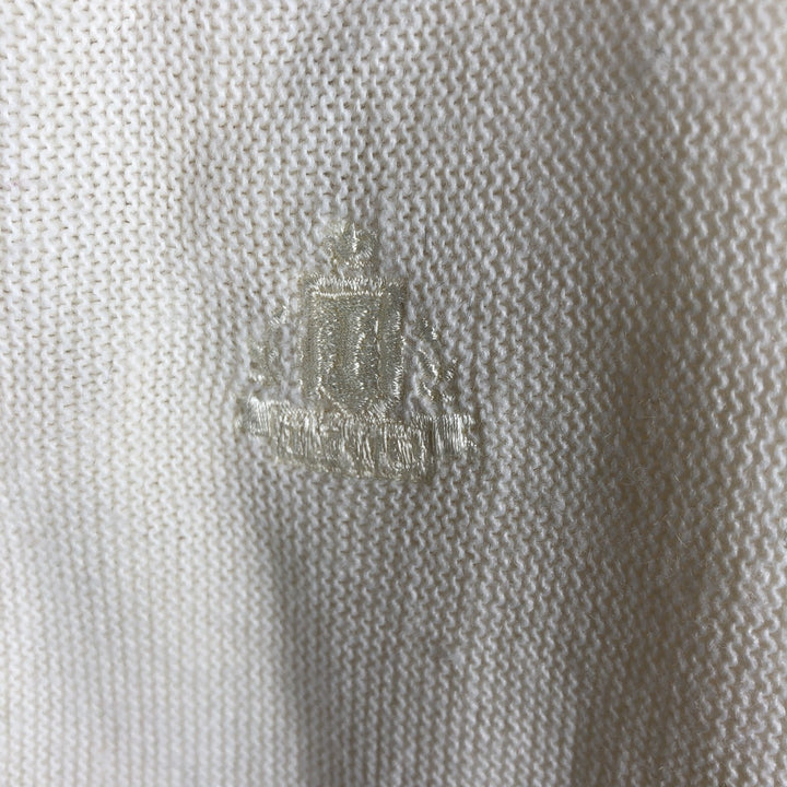 90'S IZOD acrylic knit cardigan, made in the USA, men's size XL, vintage acrylic ivory Vintage Second Hand