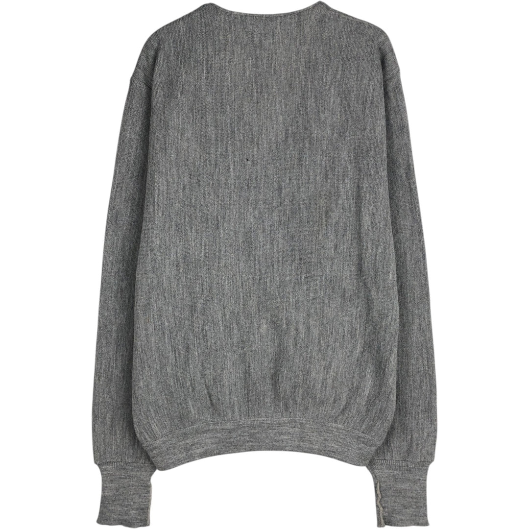 IZOD Acrylic Knit Cardigan, Men's Size M (equivalent) acrylic gray type Vintage Second Hand