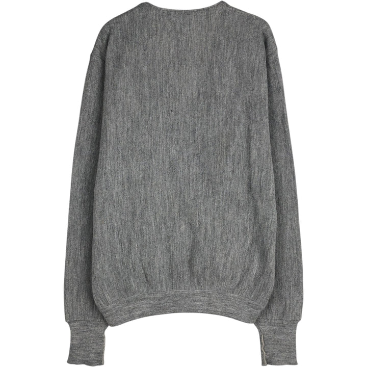 IZOD Acrylic Knit Cardigan, Men's Size M (equivalent) acrylic gray type Vintage Second Hand