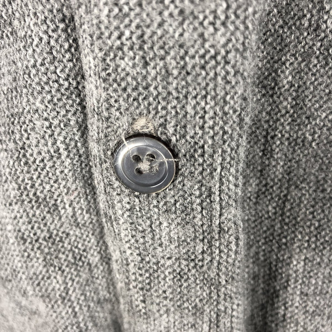 IZOD Acrylic Knit Cardigan, Men's Size M (equivalent) acrylic gray type Vintage Second Hand