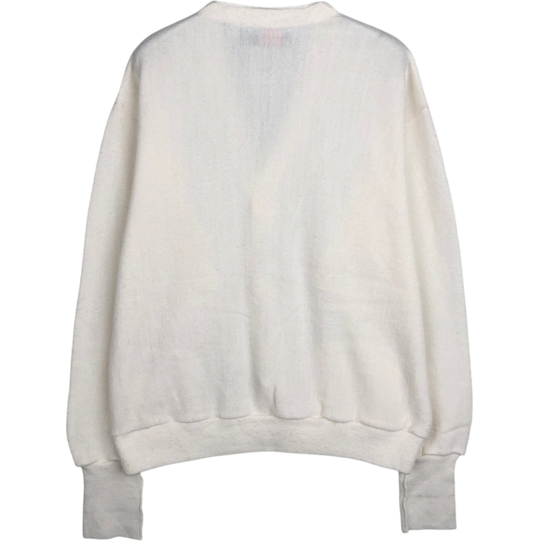 80s-90'S ParFour Acrylic Knit Cardigan, Made in USA, Men's Size L (Equivalent), Vintage acrylic white type Vintage Second Hand