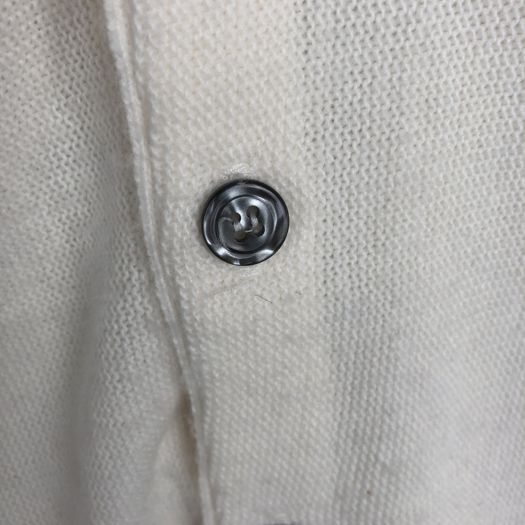 80s-90'S ParFour Acrylic Knit Cardigan, Made in USA, Men's Size L (Equivalent), Vintage acrylic white type Vintage Second Hand