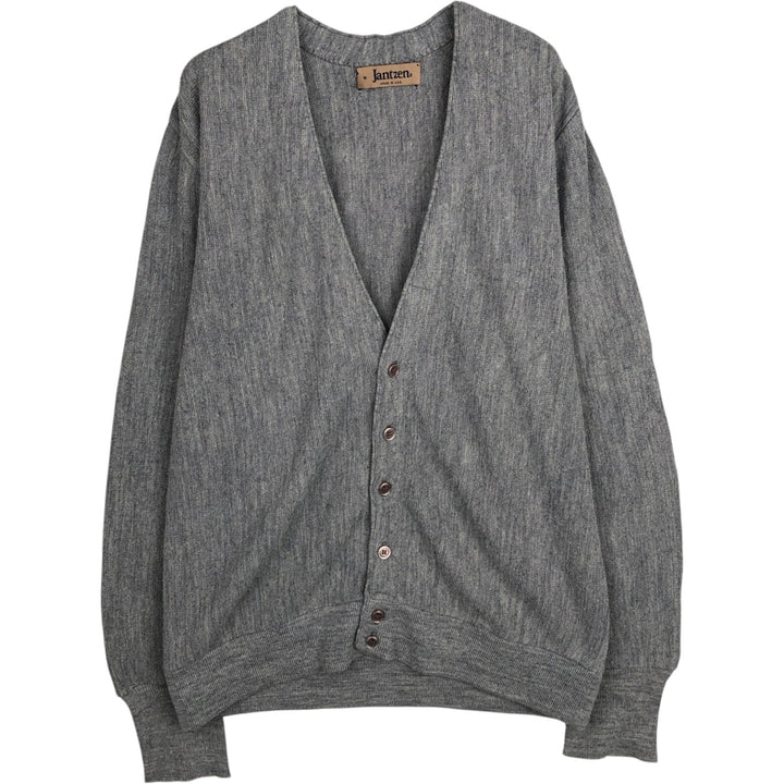 1990'S Jantzen knit cardigan, made in USA, men's size M equivalent, vintage. unclear gray type Vintage Second Hand