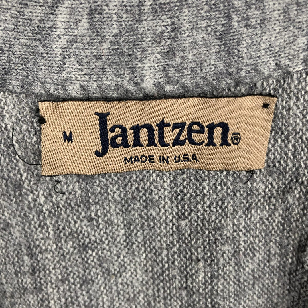 1990'S Jantzen knit cardigan, made in USA, men's size M equivalent, vintage. unclear gray type Vintage Second Hand