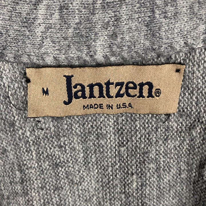 1990'S Jantzen knit cardigan, made in USA, men's size M equivalent, vintage. unclear gray type Vintage Second Hand