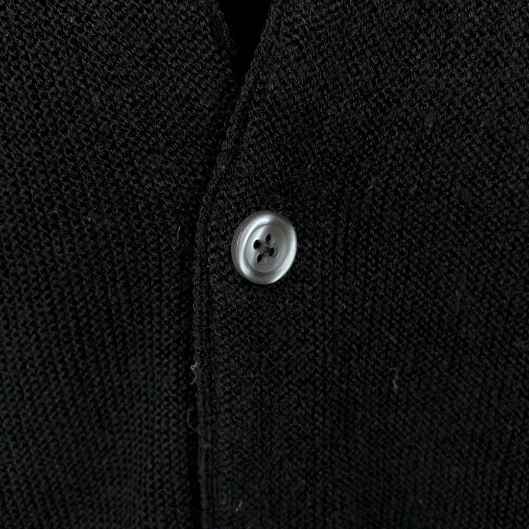 TOWN CRAFT Acrylic Knit Cardigan, Made in USA, Men's Size M (approx.) acrylic black type Vintage Second Hand