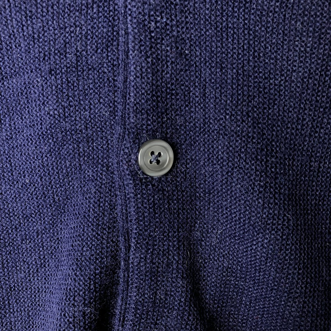DAVID TAYLOR Acrylic Knit Cardigan Made in USA Men's M size acrylic navy blue type Vintage Second Hand