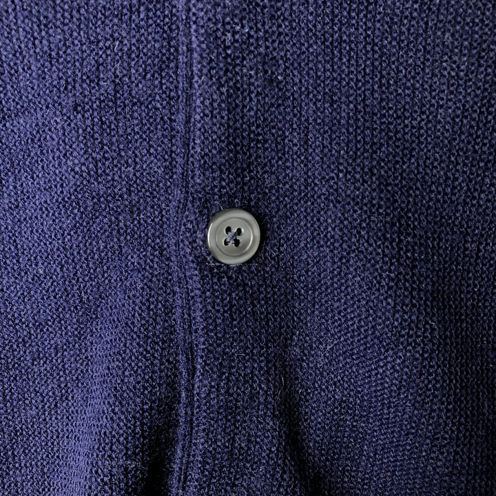 DAVID TAYLOR Acrylic Knit Cardigan Made in USA Men's M size acrylic navy blue type Vintage Second Hand