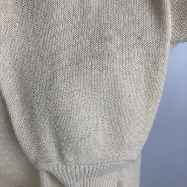 Robert Bruce knit cardigan, made in USA, men's size L (approx.) unclear unbleached Vintage Second Hand