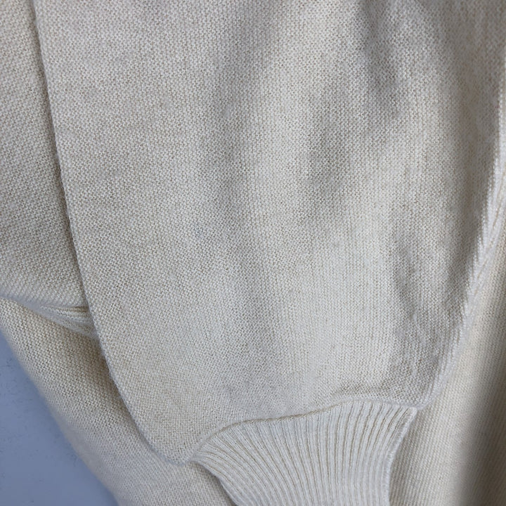 Robert Bruce knit cardigan, made in USA, men's size L (approx.) unclear unbleached Vintage Second Hand