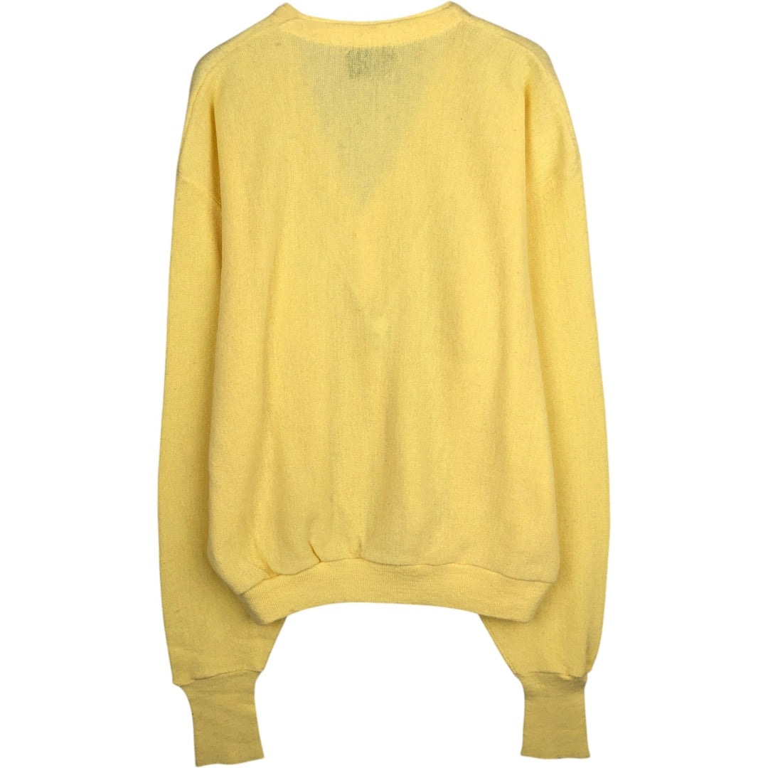 Vintage 1980'S Jantzen knit cardigan, made in the USA, men's size XL unclear yellow type Vintage Second Hand
