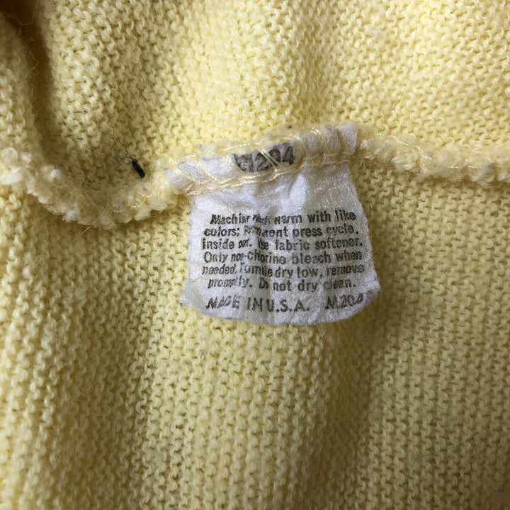 Vintage 1980'S Jantzen knit cardigan, made in the USA, men's size XL unclear yellow type Vintage Second Hand